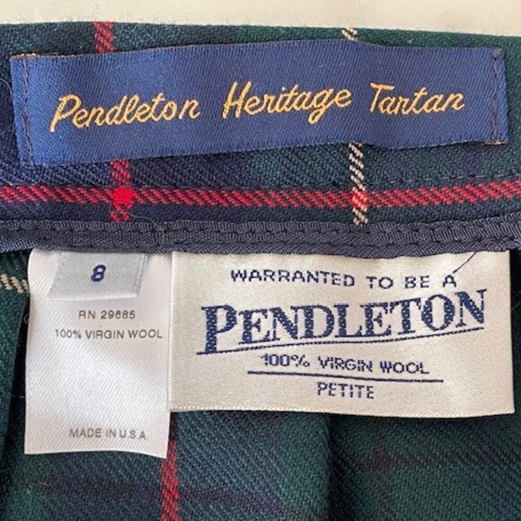 PENDLETON Heritage Tartan Wool Plaid Pleated Midi Skirt Vintage - Picture 9 of 16
